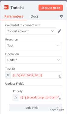In todoist update task